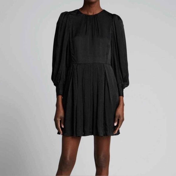 Rebecca Taylor Black Long Sleeve mini Dress - Picture 3 of 16